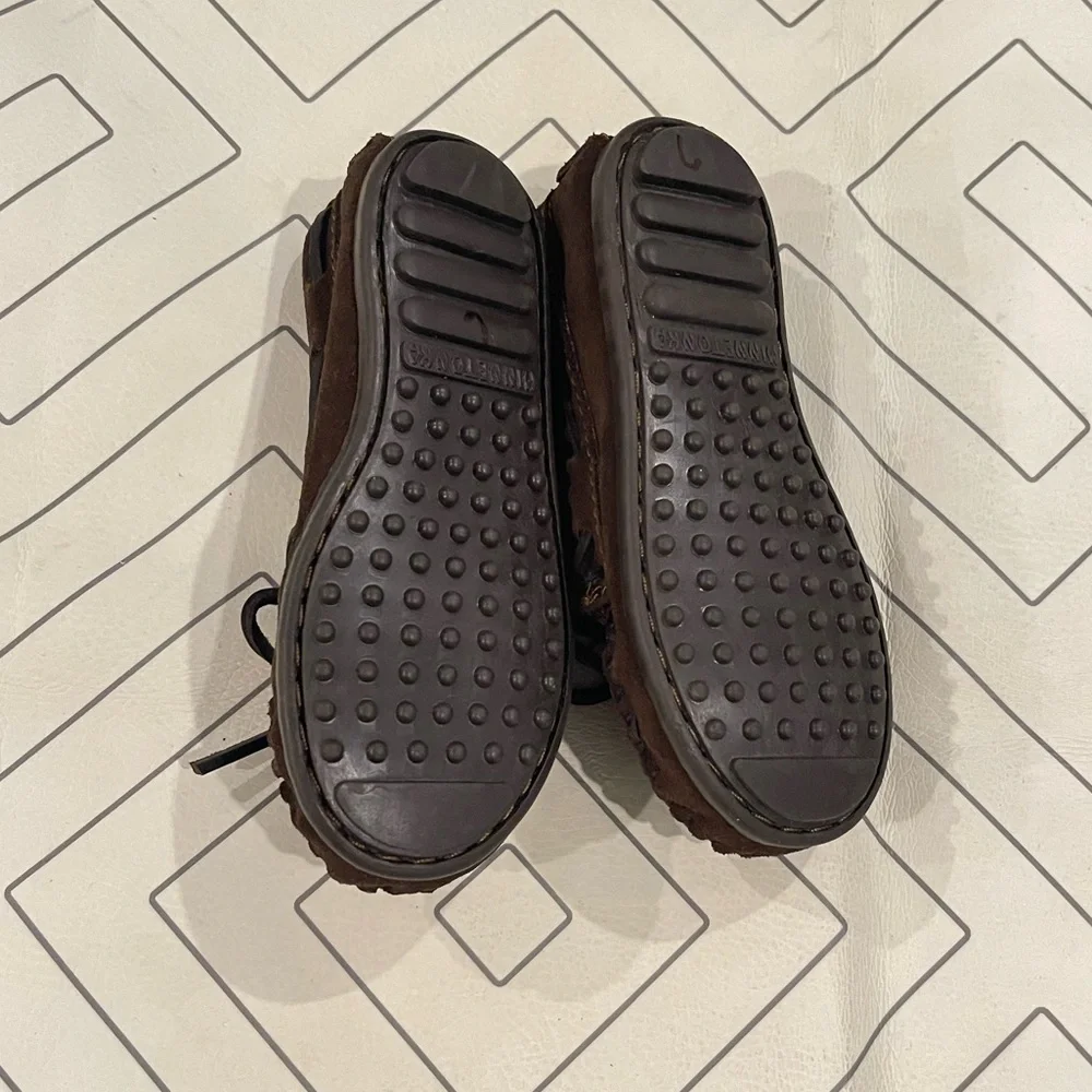 New Minnetonka Chocolate Brown Moccasins